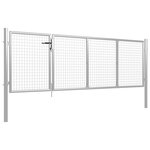 vidaXL Portillon Acier 350x75 cm Argenté