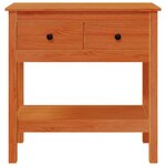 vidaXL Table console Cire marron 75 x 35 x 75 cm Pin massif