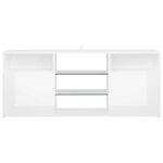 vidaXL Meuble TV avec lumières LED blanc brillant 120x30x50 cm