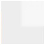 vidaXL Tables de chevet 2 Pièces Blanc brillant 30 5x30x30 cm