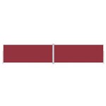 vidaXL Auvent latéral rétractable Rouge 200x1000 cm