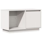 vidaXL Meuble TV Blanc 74x35x44 cm Bois de pin massif