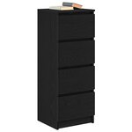 vidaXL Buffet chêne noir 37 5x35x99 cm bois d'ingénierie