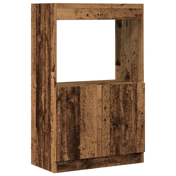 vidaXL Buffet haut vieux bois 63x33x100 cm bois d'ingénierie
