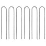 vidaXL Piquets de tente 6 Pièces en forme de U 30 cm Ø7mm acier galvanisé