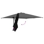 vidaXL Parasol de terrasse Noir Polyester  Acier Grand Inclinable