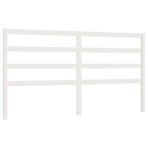vidaXL Tête de lit Blanc 206x4x100 cm Bois massif de pin