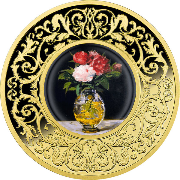 Pièce de monnaie en Argent 500 Francs g 17.50 Millésime 2025 Flowers in Painting BOUQUET OF FLOWERS (PRÉCOMMANDE)