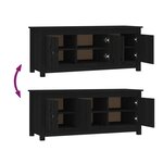 vidaXL Armoire à chaussures Noir 110x38x45 5 cm Bois de pin massif
