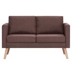 vidaXL Ensemble de canapé 2 Pièces tissu marron