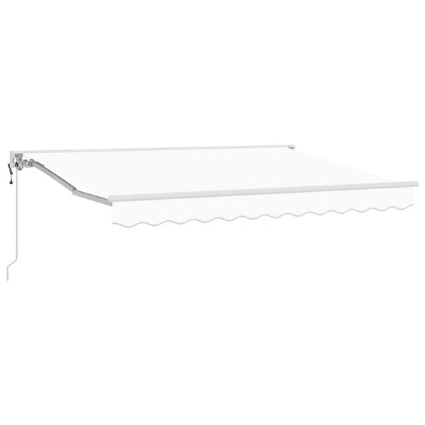 vidaXL Auvent Rétractable Blanc 350x200 cm tissu