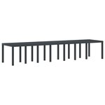 Ensemble de salle à manger de jardin de 17 pièces avec coussins Anthracite Rotin Synthétique