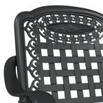 Set de Bistro de Jardin 3 Pièces vidaXL en Aluminium Noir