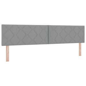 Tête de lit LED vidaXL avec design en blocs de diamant en gris clair  200 cm en tissu