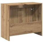 vidaXL Cabinet de Lavabo avec stockage Chêne artisanal 63 x 29 x 55 cm