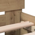 vidaXL Cadre de lit Chêne artisanal Bois d'ingénierie