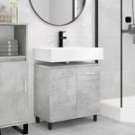 vidaXL Unité de vanité de salle de bain Gris béton 60 x 35 x 60 cm