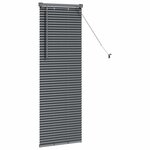 vidaXL Store de Fenêtre avec des rideaux Gris foncé Aluminium