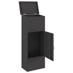 vidaXL Boîte de dépôt de colis Noir 44.5 x 29 x 110.5 cm Acier