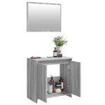 vidaXL Ensemble de meubles de salle de bain 2 Pièces Sonoma gris