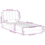 vidaXL Cadre de lit avec LED sans matelas Hanko vert foncé 90x190 cm velours