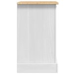 vidaXL Table de chevet avec tiroir Blanc 53 x 39 x 66 cm Pin massif