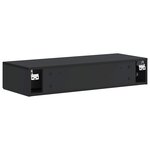 vidaXL Table d'appoint murale Noir 87 5 x 34 5 x 17 cm