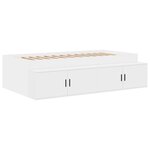vidaXL Lit de rangement blanc 90x200 cm
