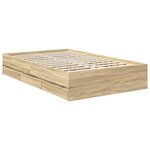 vidaXL Cadre de lit Chêne Sonoma 120 x 200 cm Bois Ingénierie