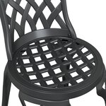 Ensemble de Bistro 3 Pièces vidaXL Noir en Aluminium
