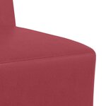 vidaXL Unité de Sofa Modulaire Sans Accoudoirs 2 Pièces Rouge bordeaux