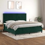 vidaXL Sommier à lattes de lit avec matelas LED Vert foncé 200x200 cm