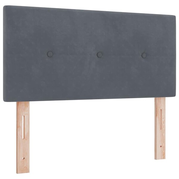 Tête de lit LED vidaXL capitonnée en boutons gris foncé 80 cm en velours