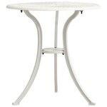 vidaXL Ensemble de bistro 3 Pièces Aluminium coulé Blanc