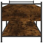 vidaXL Table basse chêne fumé 99x50x50 cm bois d'ingénierie
