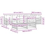 vidaXL Ensemble de canapés d'extérieur 7 pc Naturel et Beige
