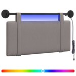 vidaXL Tête de lit suspendue Taupe Tissu