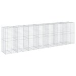 vidaXL Panier gabion avec couvercle 700x100x200 cm fer galvanisé
