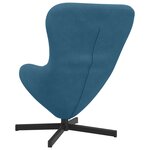 Fauteuil œuf en velours bleu