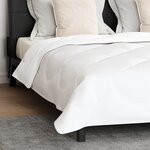 vidaXL Couette Autre avec oreiller 3 Pièces Blanc 260 x 220 cm Microfibre