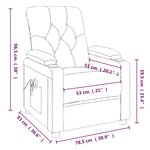 vidaXL Fauteuil de massage Noir Similicuir
