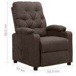 vidaXL Fauteuil Marron Tissu