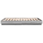 vidaXL Cadre de lit sans matelas sonoma gris 120x200 cm