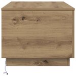 vidaXL Table basse avec lumières LED chêne artisanal 90x50x40 cm