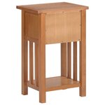vidaXL Table à revues avec tiroir 35x27x55 cm Bois de chêne solide