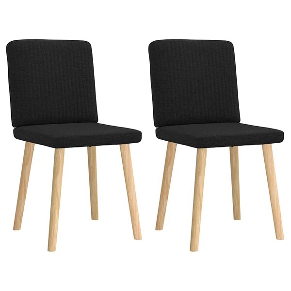 vidaXL Chaises à manger lot de 2 noir tissu
