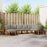 vidaXL Ensemble de canapés d'extérieur 8 Pièces Gris Naturel et Clair