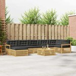 vidaXL Ensemble de canapés d'extérieur 8 pc Blanc et anthracite