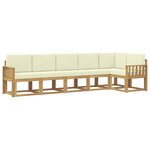 vidaXL Ensemble de canapés d'extérieur 6 pc Blanc et crème Polyester