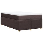 vidaXL Sommier à lattes de lit avec matelas Marron foncé 120x200 cm